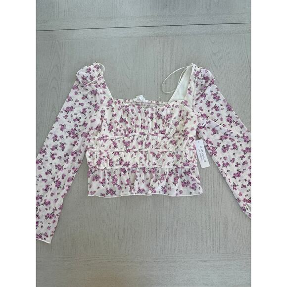 Kirious Tops - NWT Kirious Floral Cottagecore Ethereal Fairycore Crop Top
